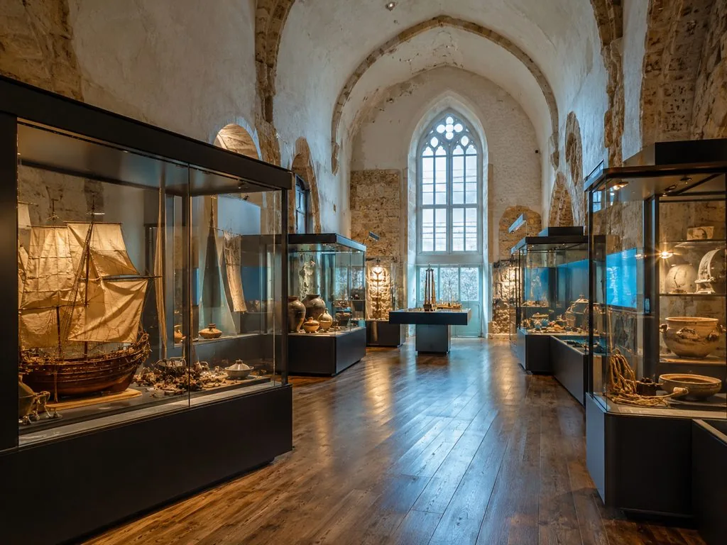A gallery inside the Musée d’histoire de Nantes